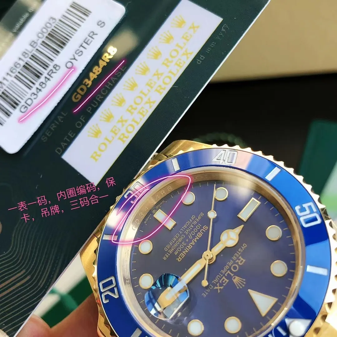 【High-end replica】💰1720! Rolex Submariner The new upgraded version of Submariner - the brightest star in the night sky. The appearance details of the built-in new Citizen movement are consistent with the original. The official synchronization in 2022 is the new Submariner [color] Citizen Submariner. On the occasion of the replacement of the Submariner calendar model, GD quality control will also open a further perfect interpretation of Citizen watches! Redefine the quality and value standards of Citizen watches! GD quality control will work with elite accessories manufacturers to strictly inspect and select, and is committed to making more perfect Citizen watches! This time, the details of the Submariner are meticulously studied and multi-layered quality control is carried out. The specific details are as follows: 1. Large factory surface: The GD Submariner surface is friendly and cared for by the top factory in the industry. The radial pattern focusing effect on the disk surface is synchronized with the original. The logo and font on the disk are guaranteed to be comparable to the original ones. The scale and rounded corners are polished with exquisite craftsmanship! The scales are filled with imported luminous powder. The magnifying glass detects the roundness and fullness. It has super luminous effect and strong durability. ⚠️ The scales under luminous light are pure and not mixed with any stains. You are welcome to compare with the original ones from major manufacturers. 2. Original calendar: The only corrected original calendar font of the Citizen movement in the market. The only calendar font in its class is consistent with the original product. ⚠️ Please use a magnifying glass to compare the details of the calendar font! The blue-coated magnifying glass is the only synchronous original in its class in terms of its magnification factor, distance from the case, and other details. 3. Three codes in one: the entire network has the same original shipping accessories, that is, the three models and numbers of the watch, warranty card, and hangtag are the same, and there is no duplication. 4. The original ring: the milky white luminous pearl of the ceramic ring has super luminous, luminous effects, and non-luminous normal color are consistent with the original; the ring scale is filled with top-notch mercury, the first of its kind. 5. Movement guarantee: Since the GD factory has focused on Citizen movements, it has promised to eliminate the phenomenon of old machines being adulterated and shoddy! GD quality control will simultaneously screen the movement and debug it before leaving the factory! ⚠️ Please look for the exclusive quality of GD products