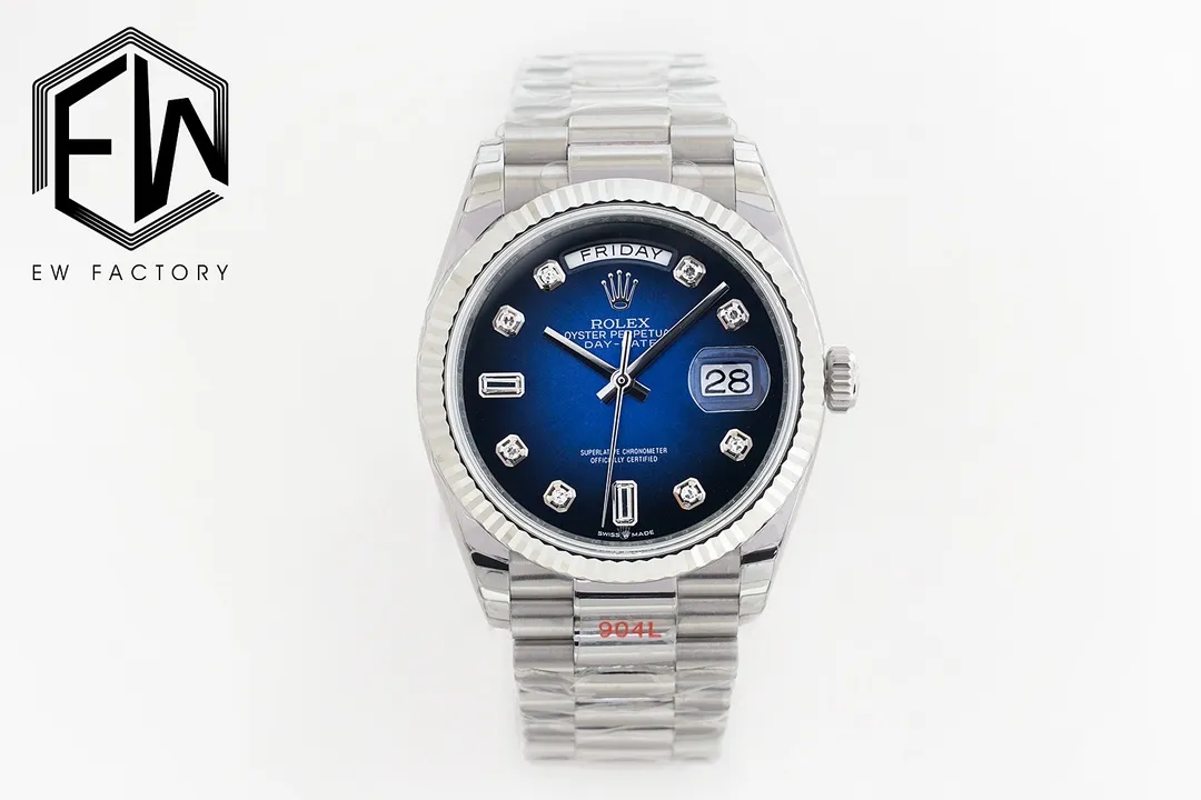 【High-end replica】💰1300! 【Customized all-in-one machine】💰1900! 【Top Replica】💰Private chat! EW Rolex Day-Date 36 Series 1⃣️With 3255 movement, the quality is stable and reliable; 2⃣️The thickness is 12mm consistent with the original: the diameter of the watch is 36mm; [Correction of other versions on the market, the size and thickness of other versions are wrong, fake at first glance] 3⃣️The dial is equipped with 18ct gold, inlaid with diamonds, and square diamonds at 6 and 9 o'clock; 4⃣️ One-piece middle case, screw-in bottom cover and winding crown; 5⃣️Top-grade workmanship, each strap fits perfectly with the lugs, giving the highest comfort to the wrist; Every extreme detail is the sincerity of the EW factory's ingenious development! ! This picture was taken as a top-notch replica!
