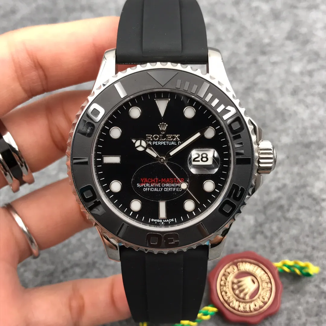 [Foreign trade import] 💰970 Rolex - ROLEX 👑 Style: YM yacht series - mechanical watch Movement: Original imported Citizen 8215 movement Case: 316L stainless steel case Strap: Imported silicone strap/original safety buckle Mirror: sapphire glass💎 Size: diameter 40mm thickness 12mm / diameter 44mm thickness 14 D85!