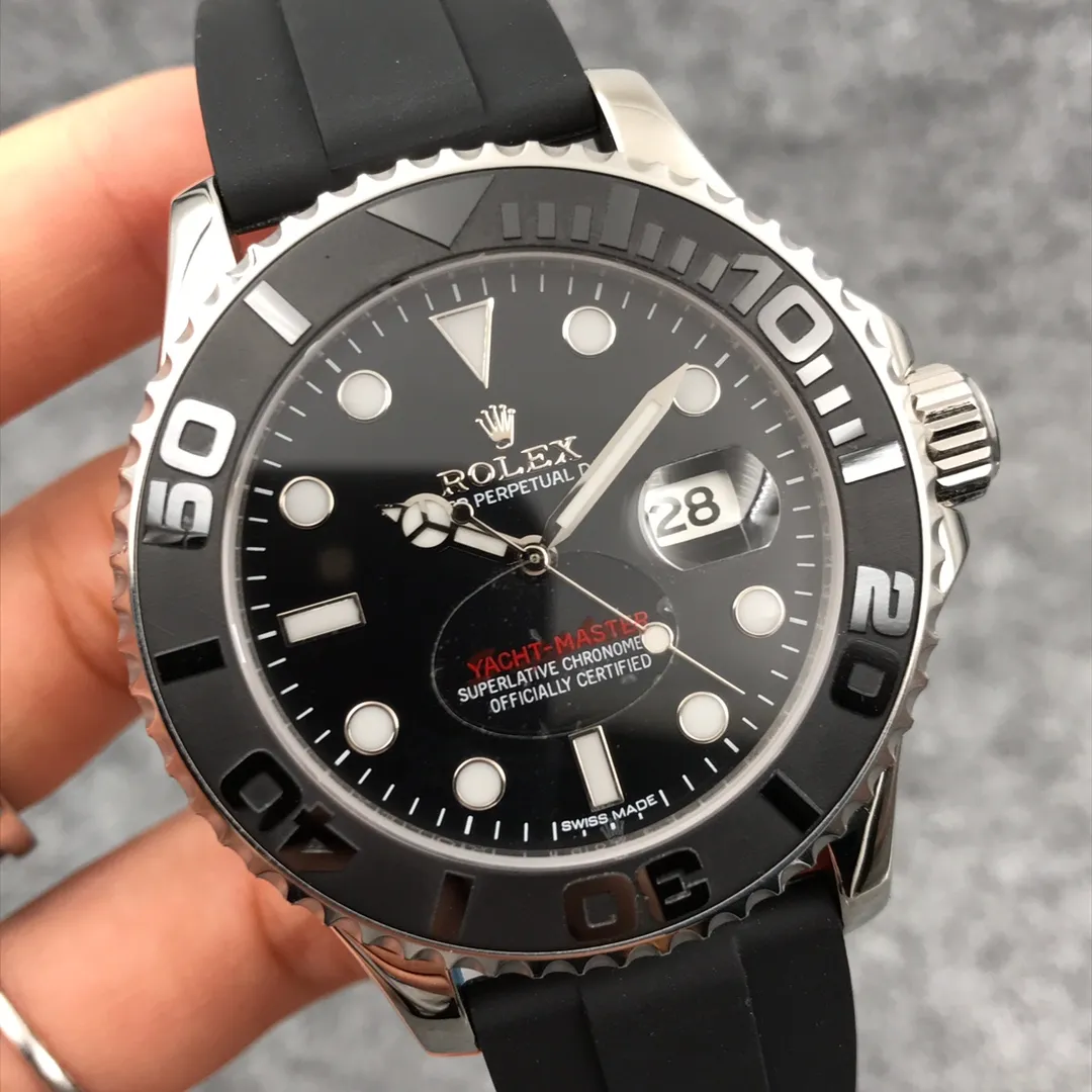 [Foreign trade import] 💰970 Rolex - ROLEX 👑 Style: YM yacht series - mechanical watch Movement: Original imported Citizen 8215 movement Case: 316L stainless steel case Strap: Imported silicone strap/original safety buckle Mirror: sapphire glass💎 Size: diameter 40mm thickness 12mm / diameter 44mm thickness 14 D85!