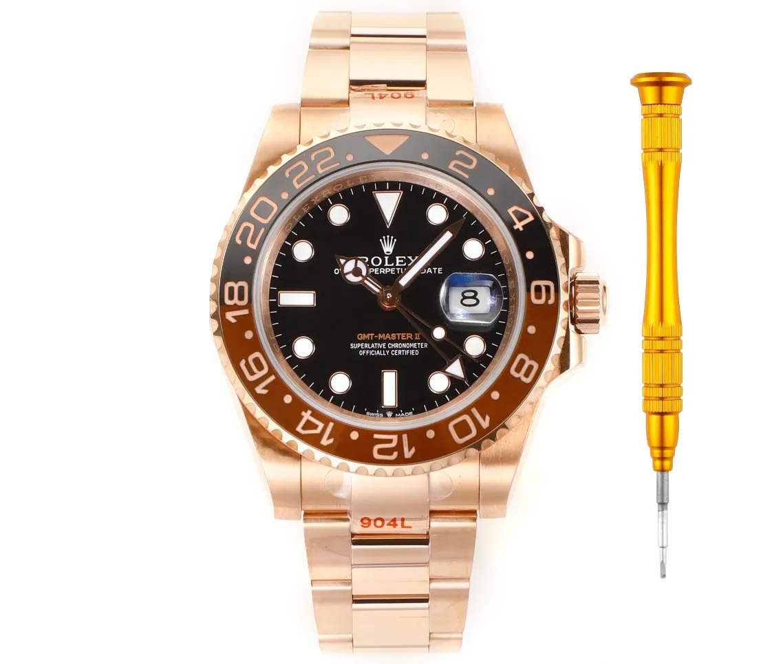 【High-end replica】💰1160! 【Customized all-in-one machine】💰1720! 【Top Replica】💰Private chat! Rolex ROLEX GMT-Master (Coca-Cola) one-piece red and blue ceramic ring, RK5 is the only ceramic ring in the market with a color comparable to the original, shocking the market. The steel is made of authentic imported 904L raw materials, forged and polished, and is equipped with the 3186/3285 all-in-one fully automatic mechanical movement, which is consistent with the original product, and has accurate and stable travel time. Professional testing and inspection, zero repairs! The authentic consistent GMT needle is on the second layer and adjusts the calendar through quick time adjustment, 40mm, 904L steel case bracelet, sapphire mirror, super luminous, two-way ceramic rotating bezel, folding buckle. Please look for the exclusive high-end quality code: NV126688, exclusive Huan logo. Welcome to reprint! (Comes with the same screwdriver as pictured/Same day shipping)