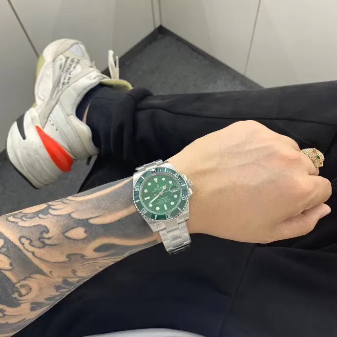 【Foreign trade import】💰850! 🚺ROLEX⌚️ROLEX Submariner Series Ceramic Ring (Super Luminous) Genuine Synchronized New Polishing Process Size-40mm Blue Light Sapphire Glass Three-Bead Steel Belt with Safety Buckle/Special Tape⌚️6-digit Hidden Engraved Anti-Counterfeiting Crown Logo