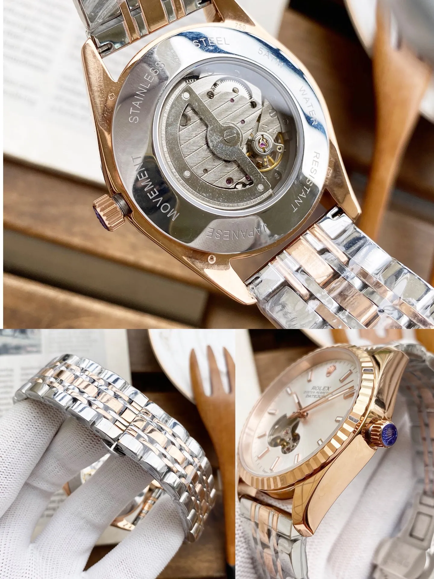 【High-end replica】💰1440! Rolex's premium men's watch features a three-pin small hollow flywheel design, exquisite craftsmanship, originality, nobility and gentlemanly style. Using fully automatic mechanical movement, top-grade 316 stainless steel case and strap, mineral super mirror, size 41-13